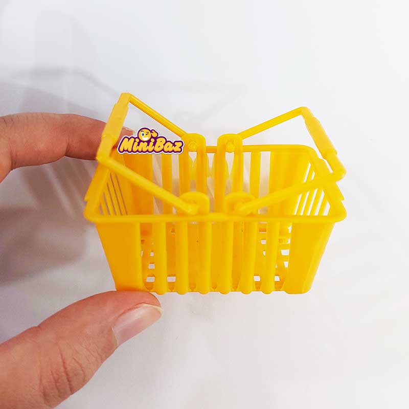 سبد دسته دار مینیاتوری نارنجی پاستیلی