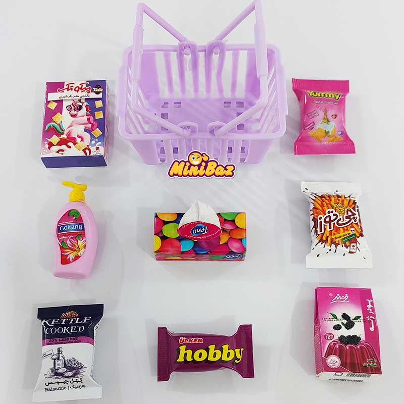 پک مینیاتوری سبد کالا مینی باز کد 0053 مجموعه 8 عددی