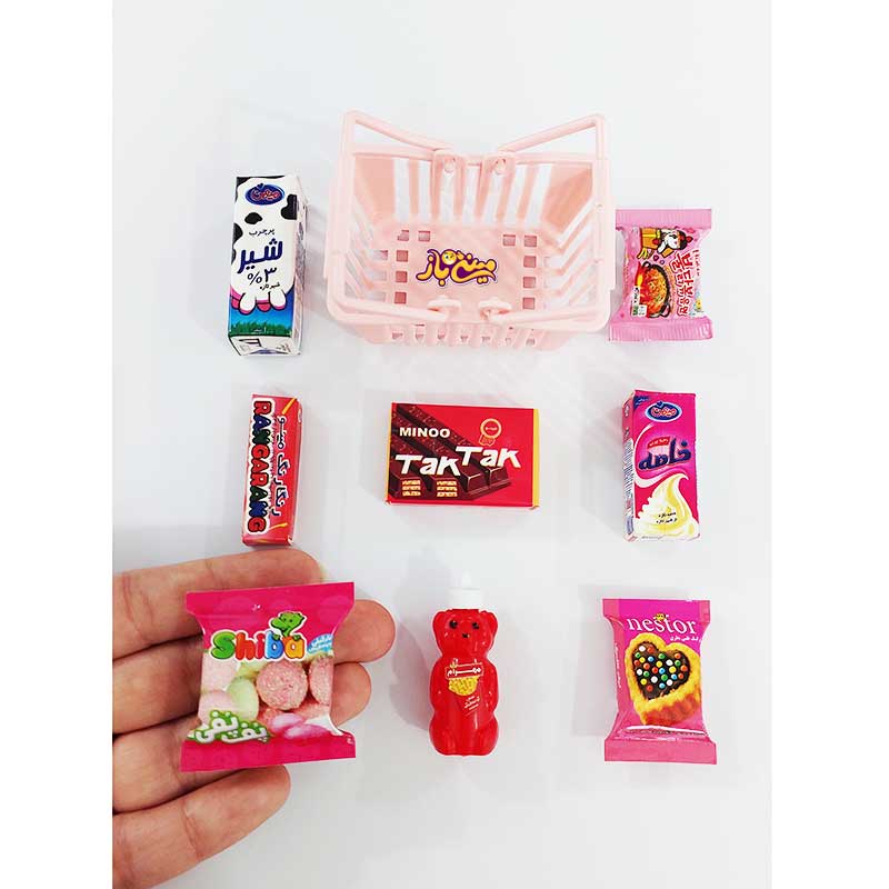 پک مینیاتوری سبد کالا مینی باز کد 0055 مجموعه 8 عددی