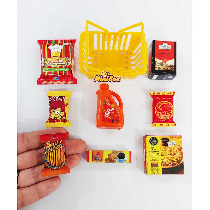 پک مینیاتوری سبد کالا مینی باز کد 0058 مجموعه 8 عددی